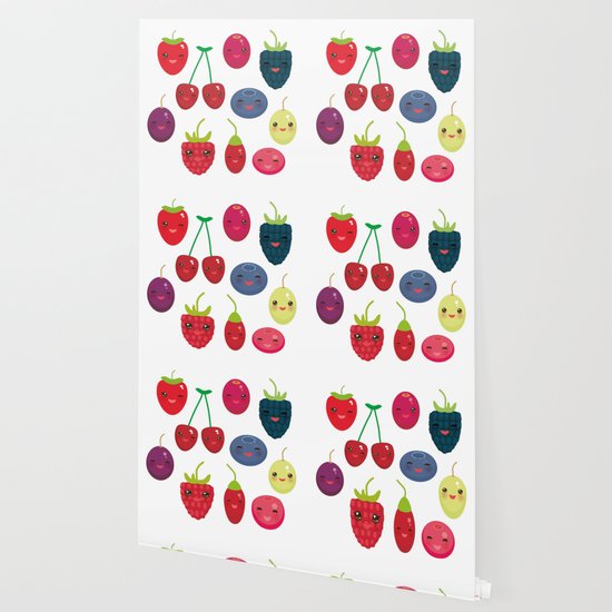 Kawaii Cherry Strawberry Raspberry Blackberry Blueberry Cranberry