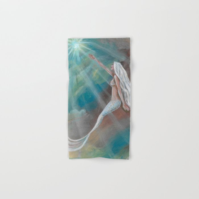 Angelfish Mermaid Fantasy Art By Laurie Leigh Nude Hand Bath Towel By Laurieleighart