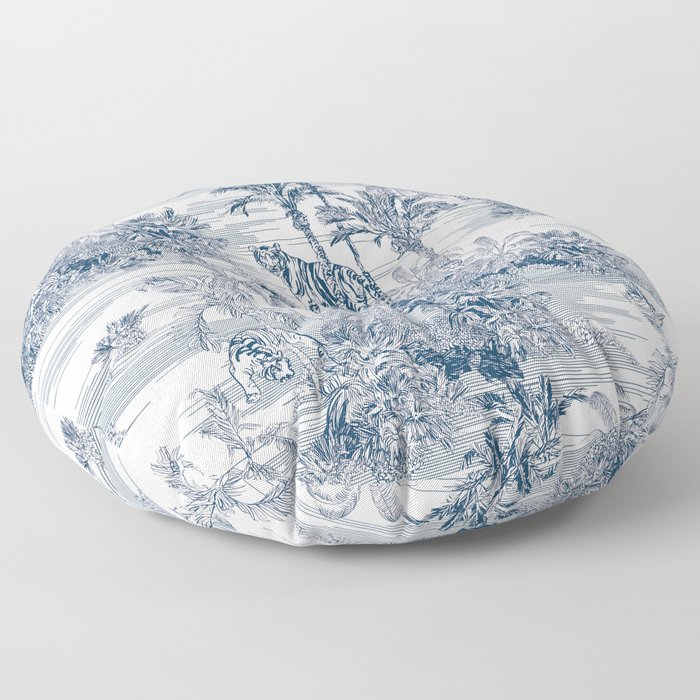 Toile Tropical Islands Floor Pillow