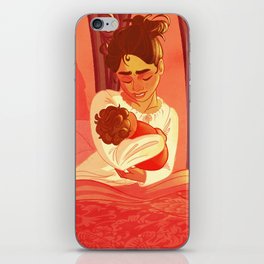 Mother and curly girly iPhone Skin