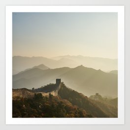 China Photography - Great Wall Of China Shined On By The Morning  Sun Art Print