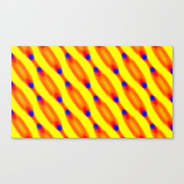 Orange Fire Diagonal Chain With Blue Dot Seamless Pattern Design Canvas Print
