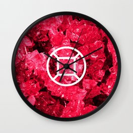 Ruby Candy Gem Wall Clock