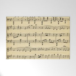 Antique Sheet Music Welcome Mat