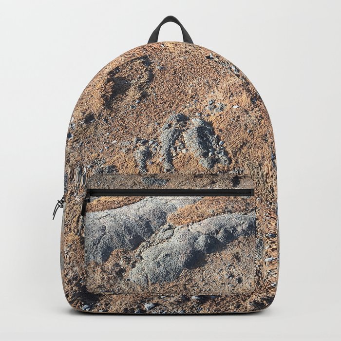 Sand and Rocks. Backpack