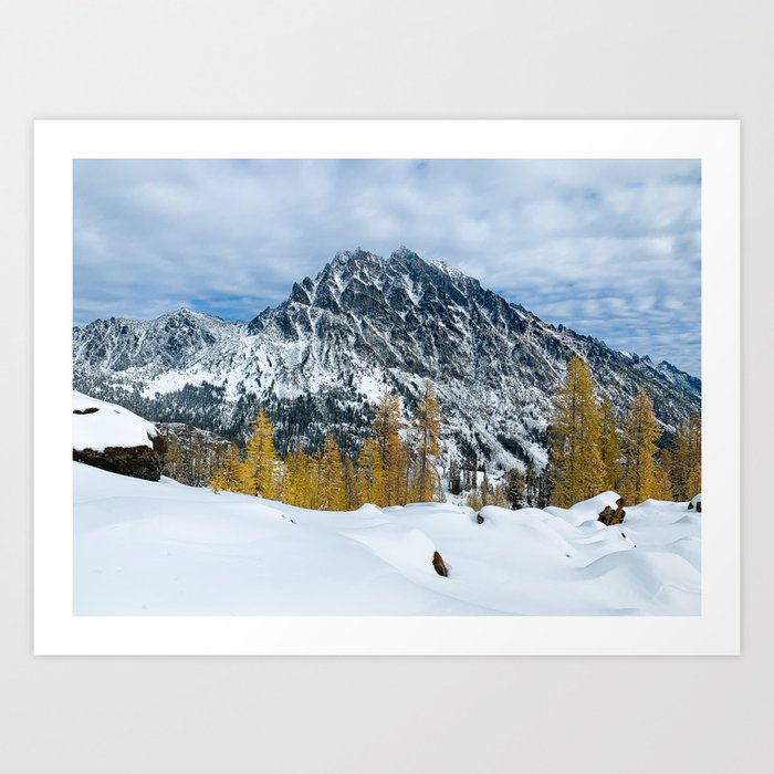 Scenic Landscape, Mt Stuart, Larches, Alpine Lakes Wilderness Art Print