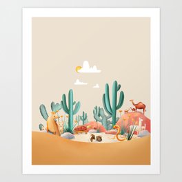 Desert Animals Art Print