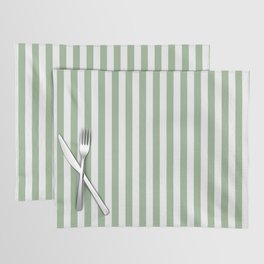 Stripes - sage green Placemat