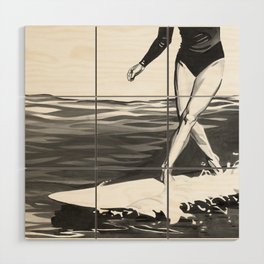 Surf Girl - Cross Step Wood Wall Art