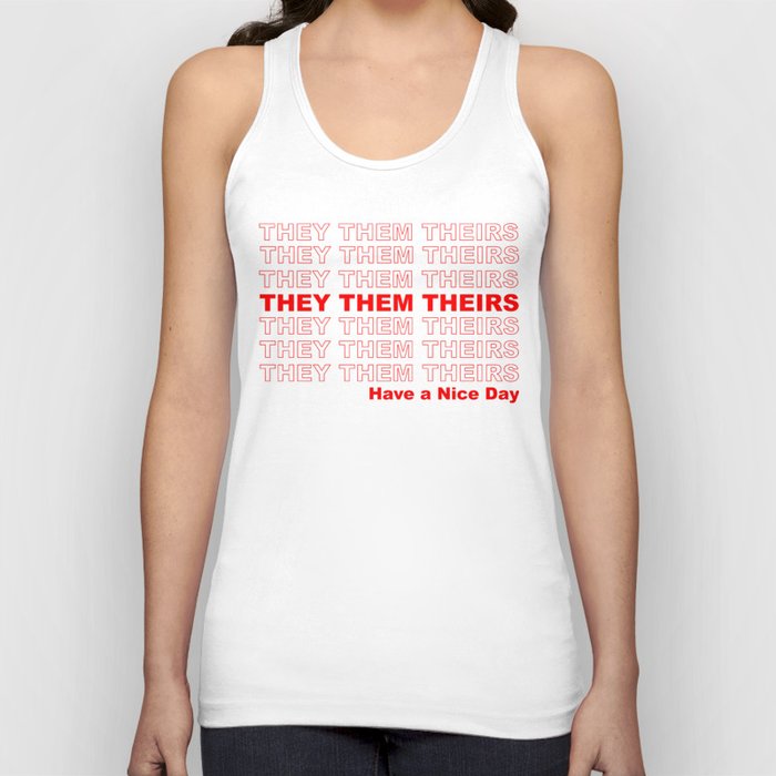 THEY THEM GROCERY PRONOUNS Tank Top