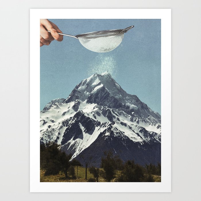 Sifted Summit - Snow Sugar on Mountain Peak Art Print