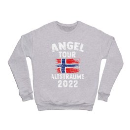 Saltstraumen 2022 - Angel Tour nach Norwegen mit Flagge Crewneck Sweatshirt