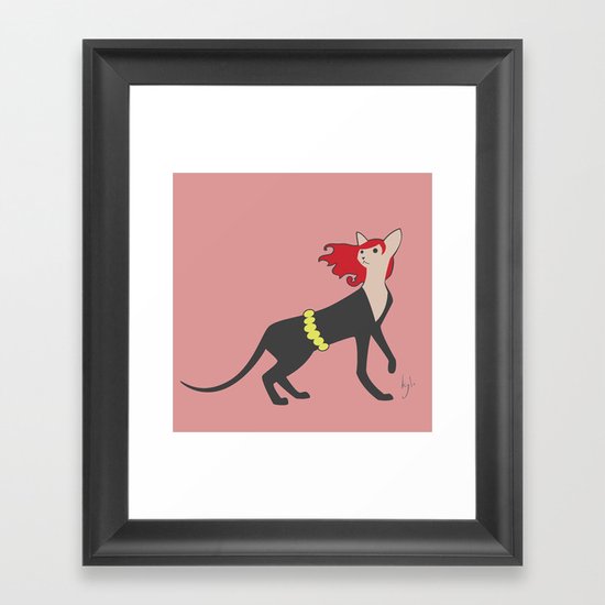 BlackCat Widow Framed Art Print