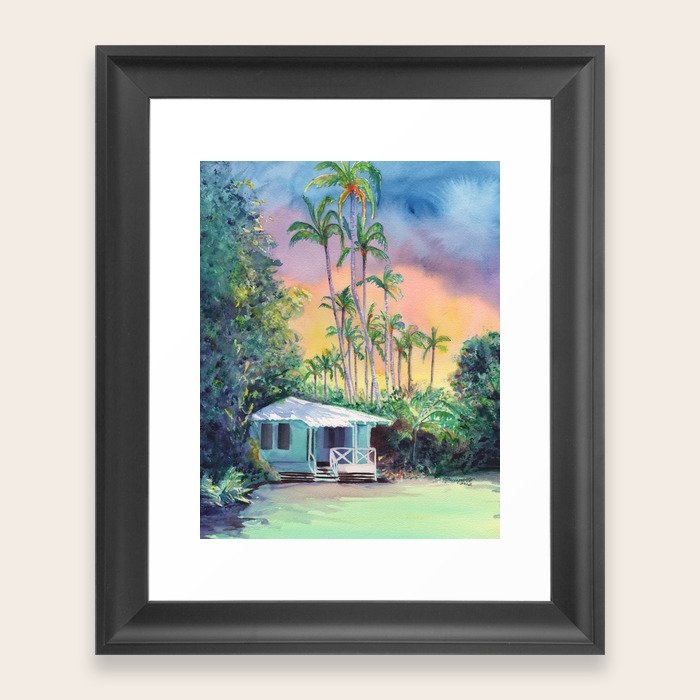 Dreams of Kauai Plantation Cottage Framed Art Print by