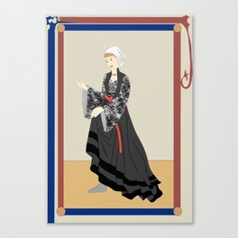 'Audrey' Medieval Fashion Plate Canvas Print