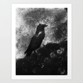 Raven (monotype) Art Print