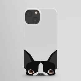 Boston Terrier head peeking cute dog gifts funny must haves boston terriers iPhone Case