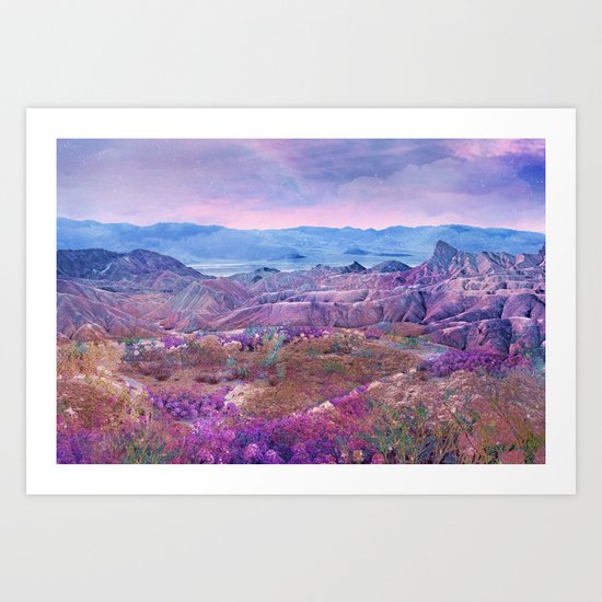 Life Valley California Desert Blooming Fantasy Art Print