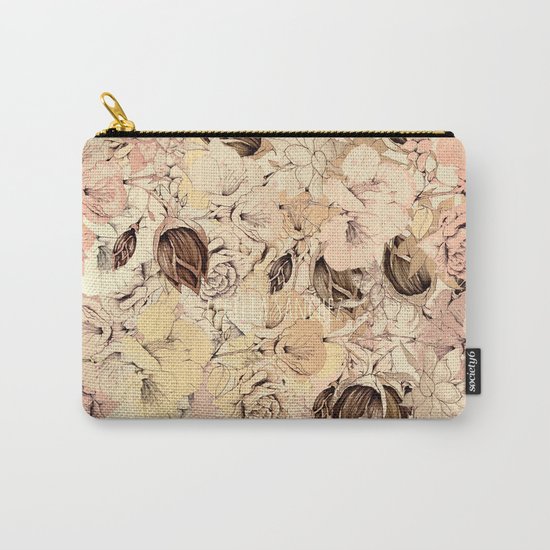 pattern Flowers Carry-All Pouch