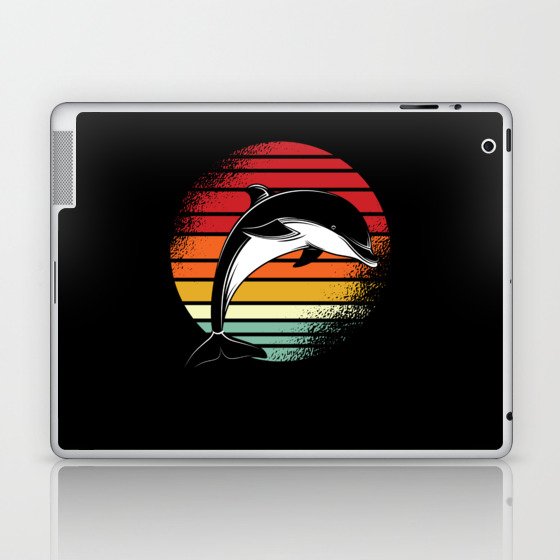 Dolphin Retro Laptop & iPad Skin
