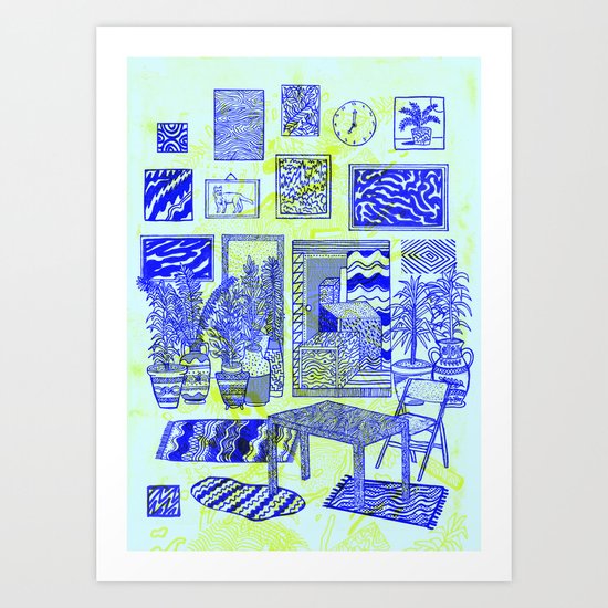 Blue atelier Art Print