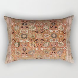 Antique Tabriz Persian Rug Print Rectangular Pillow