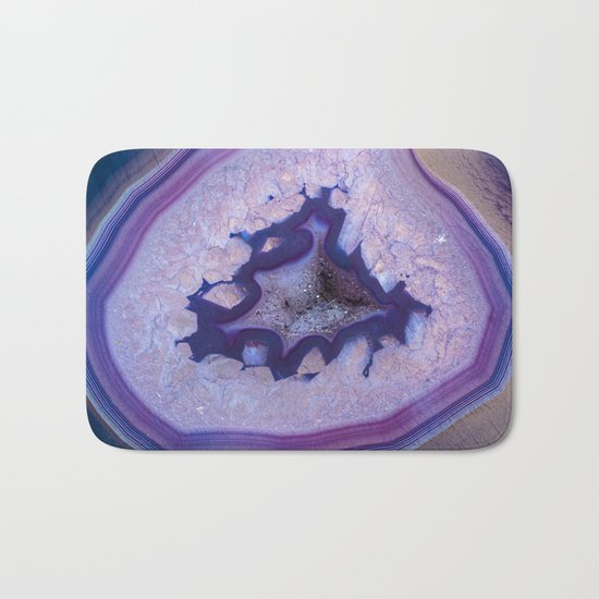Blue crystal geode Bath Mat