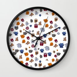 tailed beasts pattern Wall Clock
