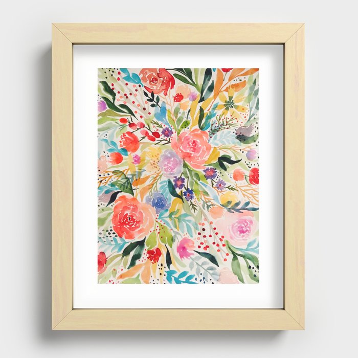 Flower Joy Recessed Framed Print