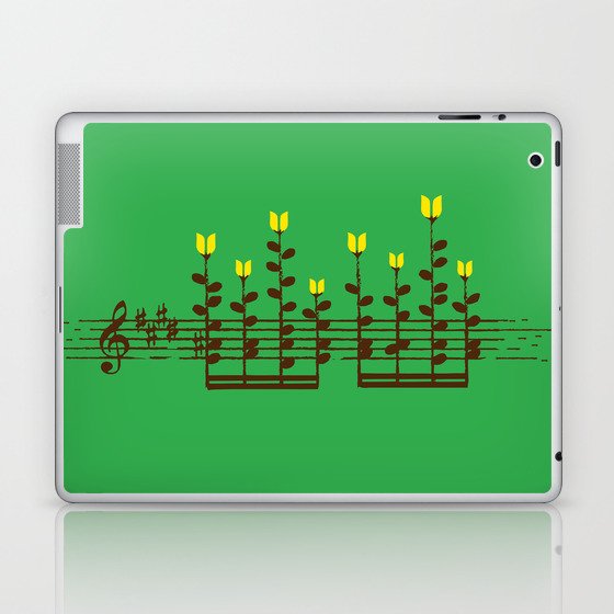 Music notes garden Laptop & iPad Skin