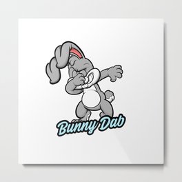 Bunny Dab Metal Print | Hiphop, Cute, Animal, Happyeaster, Meme, Easter, Bunnydab, Bunnies, Emoji, Dab 