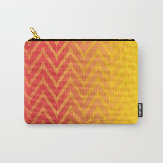 Warm Chevron Carry-All Pouch