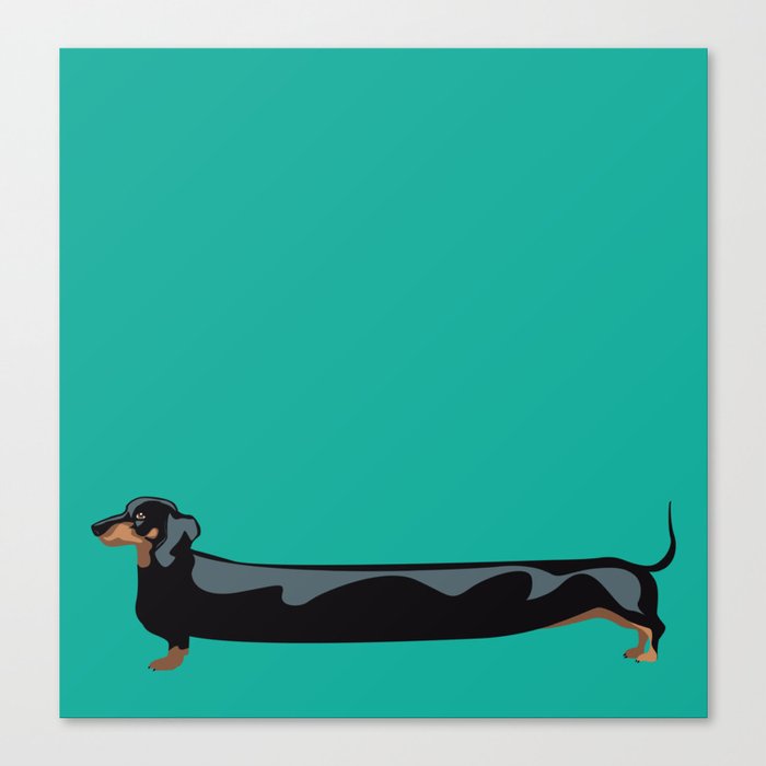 dachshund - wiener dog - i love my wiener Canvas Print