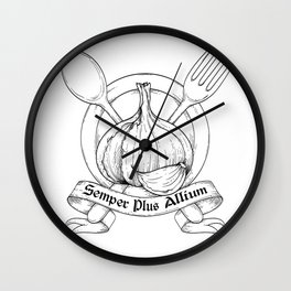 Semper Plus Allium - Always More Garlic Graphic Wall Clock