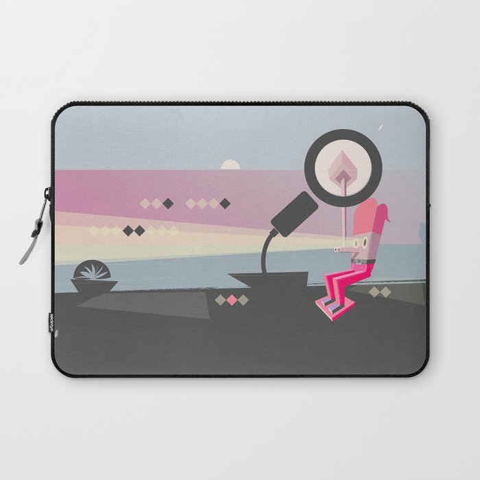 Melting the Wood with Sunset Thoughts Laptop Sleeve