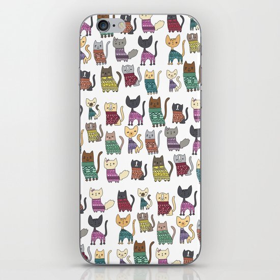 sweater cats iPhone & iPod Skin