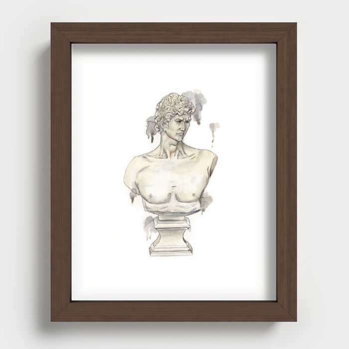 Artistic Greek Statue Recessed Framed Print