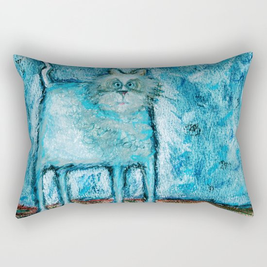 A bit tensed Rectangular Pillow