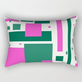 Pink and green mod squares Rectangular Pillow