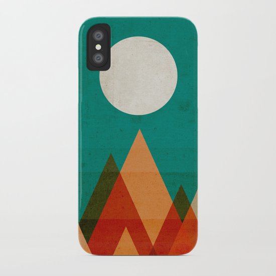 Full moon over Sahara desert iPhone Case