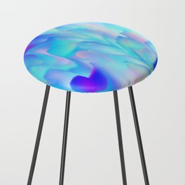Abstract Waves of Color: Teal, Purple Counter Stool