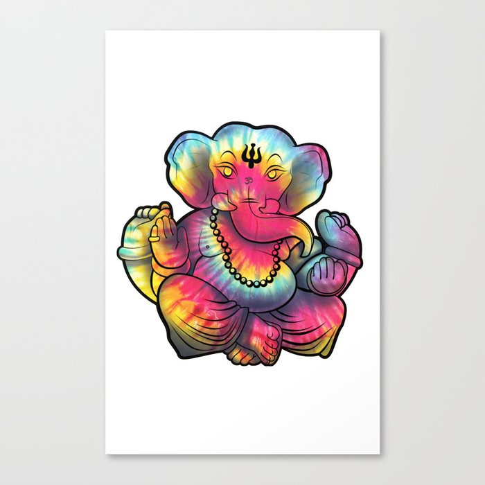 Tie-Dye Ganesha Canvas Print