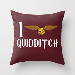 I love Quidditch Throw Pillow