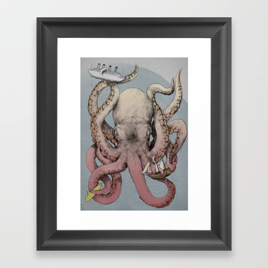 When Cephalopods Attack! Framed Art Print