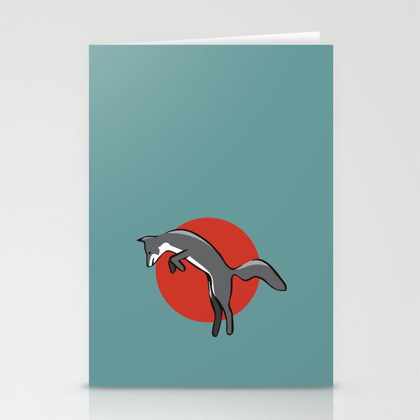 Leaping Fox Stationery Cards