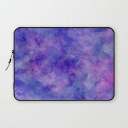 Purple Pink and Blue Bright Marble Watercolor Texture Laptop Sleeve