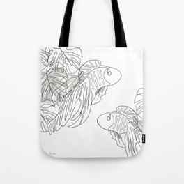 Botanical Line Drawing Tote Bag