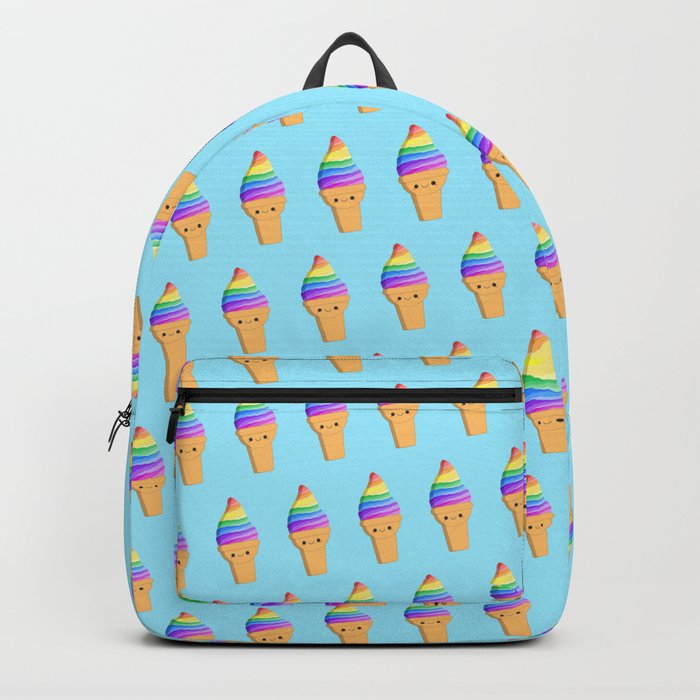 Kawaii Rainbow Ice Cream Cone Backpack