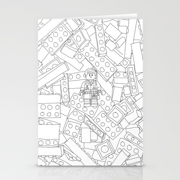 The Lego Movie — Colouring Book Version Stationery Cards by Martin Lucas