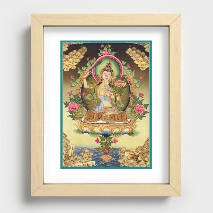 Manjushri Thangka  Recessed Framed Print